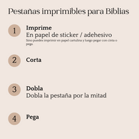 Bible Tabs Template - Spanish