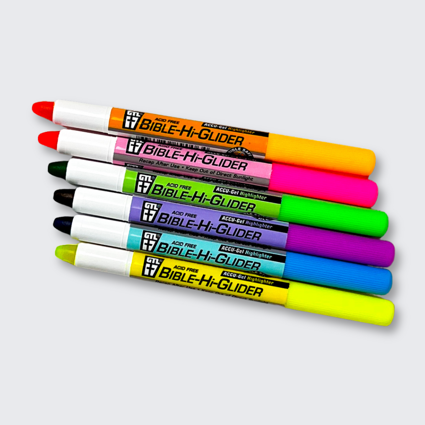 Highlighter-Bible-Hi-Glider Accu Gel-Hangable-6 Assorted Colors