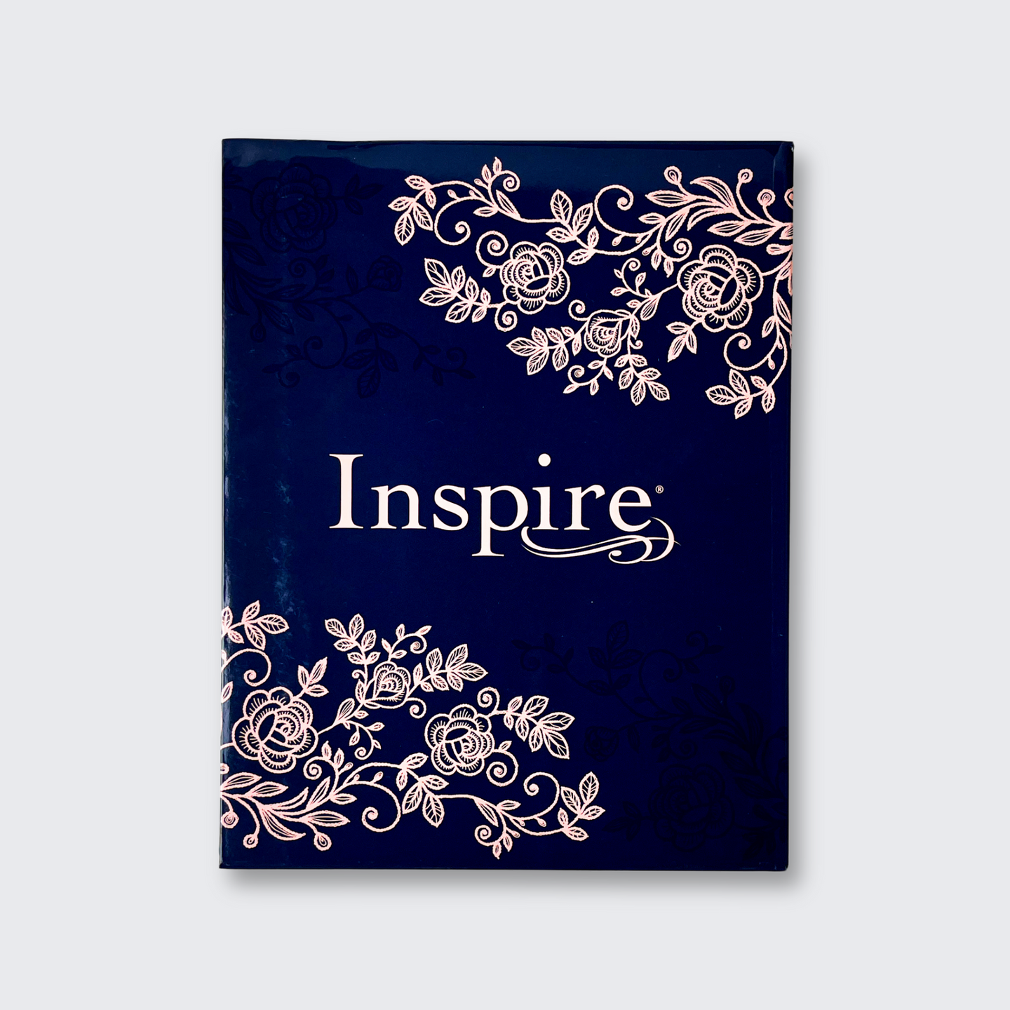 NLT Inspire Bible-Navy LeatherLike Hardcover