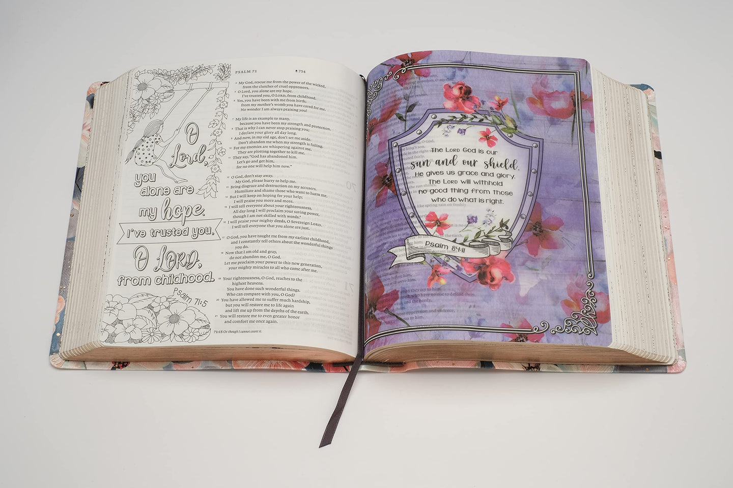 Inspire Faith Bible NLT, Filament Enabled Edition (Leatherlike, Watercolor Garden)